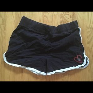 Black with white trim booty shorts